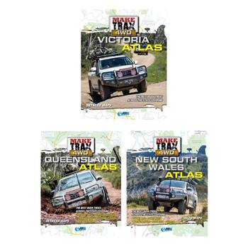 3pc AFN Make Trax 4WD VA/NSM/QLD Off-road Book/Atlas Combo Set