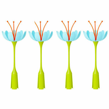 4PK Boon Stem Drying Rack Accessory Blue/Orange