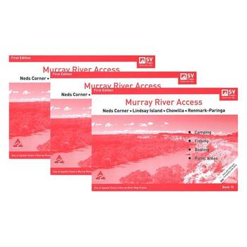 3PK  Murray River Access Book #10 Fishing Guide 24-Pages 29.5x21cm - Red