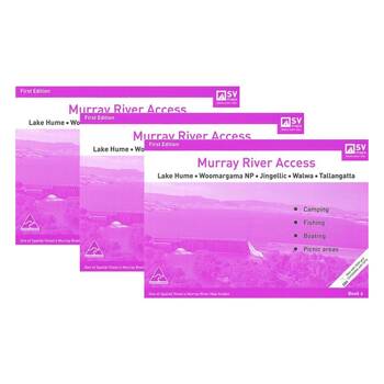 3PK  Murray River Access Book #6 Fishing Guide 40-Pages 21x30cm - Purple