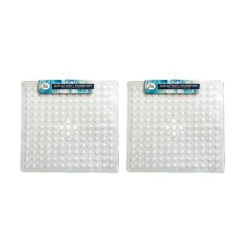 2PK Divine Living Non Slip Bath/Shower Mat w/ Sure Grip Suction Cups 53x53cm