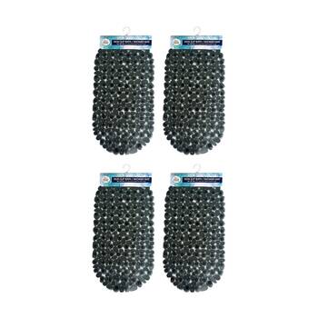 4PK Divine Living Non Slip Bath/Shower Mat w/Suction Cups 34x67cm Assorted