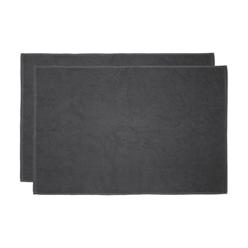 Bambury Decorative Ultra Soft Angove Bath Mat 50x80cm Charcoal