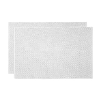 2pc Bambury Ultra soft Angove Bath Mat 50x80cm White Cotton Woven