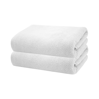 2pc Bambury Ultra soft Angove Bath Sheet 80x160cm White Cotton Woven