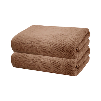 2pc Bambury Ultra soft Angove Bath Sheet 80x160cm Woodrose Cotton Woven