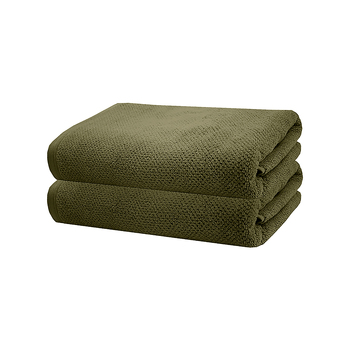 2pc Bambury Ultra soft Angove Bath Towel 70x140cm Olive Cotton Woven