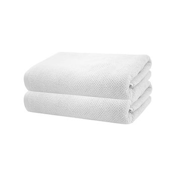 2pc Bambury Ultra soft Angove Bath Towel 70x140cm White Cotton Woven
