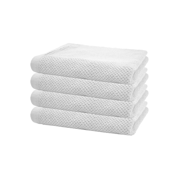 4pc Bambury Home Living soft Angove Hand Towel 40x70cm White 40 x 70cm
