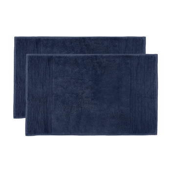 2pc Bambury Elvire Bath Mat 48 x 78cm Navy