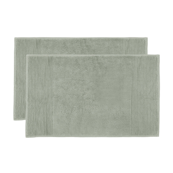 2pc Bambury Bathroom Floor Elvire Bath Mat 2 Pack Sage Cotton Woven