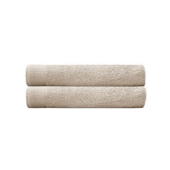 2pc Bambury Ultra soft Elvire Bath Towel 2 Pack Buff Cotton Woven