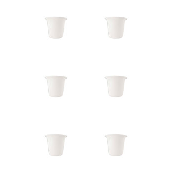6PK Homeleisure Balconia Round Pot Planter 35cm White Garden 