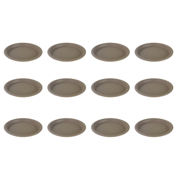 12PK Homeleisure Balconia Round Saucer For 35cm Pot Taupe Garden 