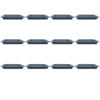 12PK Homeleisure Balconia Square Saucer For 25cm Pot Blue St Garden 