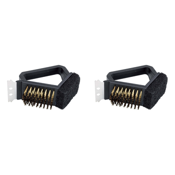 2PK Wiltshire Bar-B 3-In-1 Brass Bristle Barbeque Cleaning Brush