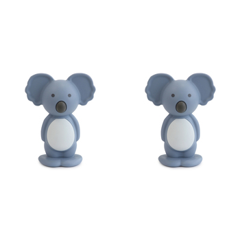 2PK Bubba Blue Koala Baby/Childrens Teething Toy, Steel Blue 3m+