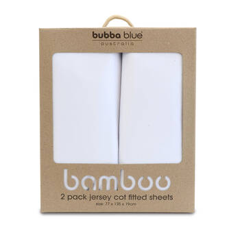 2pc Bubba Blue Soft Jersey Bedside Sleeper Baby Fitted Sheets