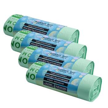 4x 15PK Bonnie Bio Compostable 60L Pedal Bin & Tall Kitchen Bags