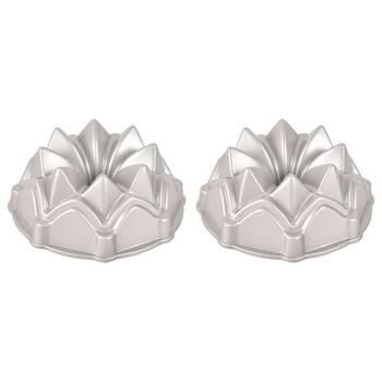 2PK Brunswick Bakers Crown Cast Bundt Pan Aluminum Non-Stick 24x9cm