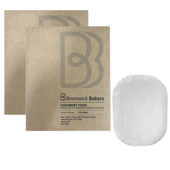 2PK Brunswick Bakers Non-Stick Parchment Paper 100 sheets 22x28cm