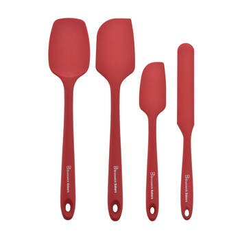 4pc Brunswick Bakers Spatula Red Silicone Cooking Baking 28cm