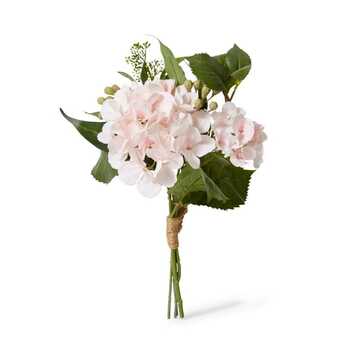 E Style Artificial 30cm Plastic Hydrangea Sadie Bouquet - Pink