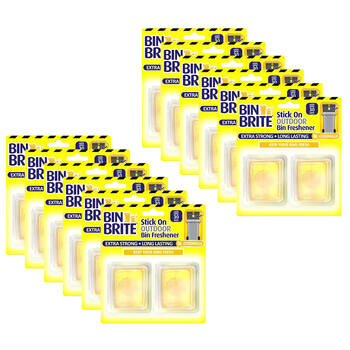 12x 2pc Bin Brite Stick On Outdoor Bin Freshener Large - Citronella