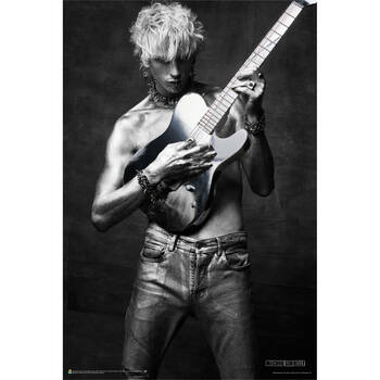 Machine Gun Kelly Mainstream Wall Poster/Print 61 x 91.5cm Black and White