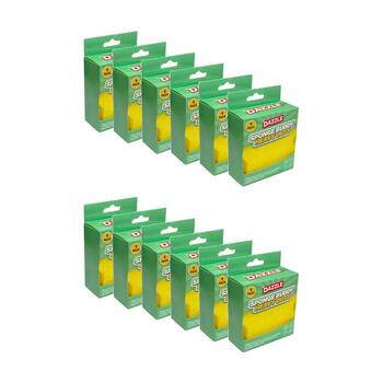 12PK Dazzle Household Cleaning Heavy Duty Sponge Buddy Yellow