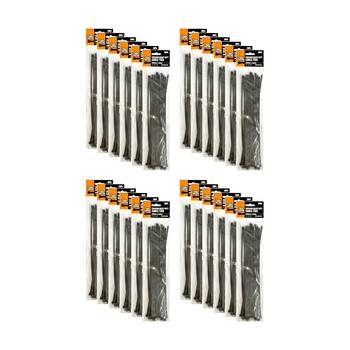 24x 30PK Tool Masters Heavy Duty Plastic Cable/Zip Ties 300x4.8mm Assorted
