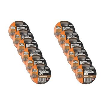12PK Tool Masters Multi Purpose Packaging Tape Roll Strong 48mmx40m Brown