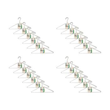 24x 6PK HomeBrite Plastic Coated Wire Hanger Coat Closet Accessory Assorted
