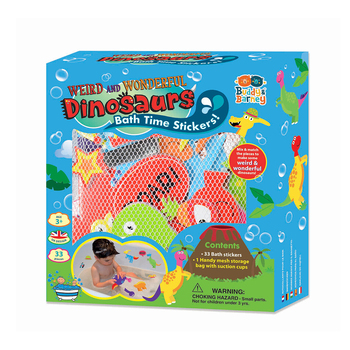 Buddy & Barney Bath Stickers Weird & Wonderful Dinosaurs Kids 3y+