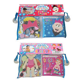 38pc Buddy & Barney Colour Changing Bath Book/Stickers Funny Faces/Dress Up 3y+