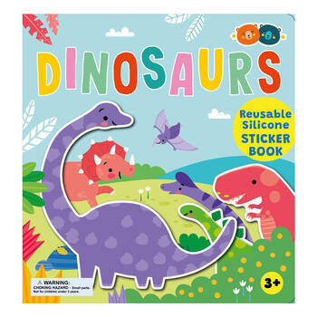 Buddy & Barney Reusable Silicone Sticker Book Dinosaurs 3y+