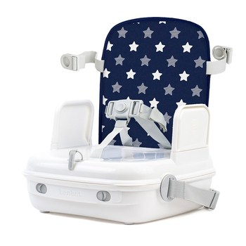 Benbat Yummi Go 2 Feed & Go Booster w/ Storage Case Navy Stars