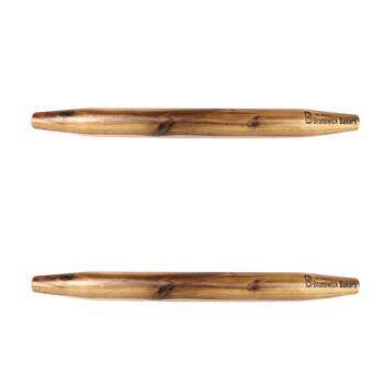 2PK Brunswick Bakers Acacia Rolling Pin Pastry Baking Roller 55x5cm
