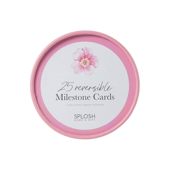 Reversible Milestone Cards Floral Quotes/Memories w/ Box & Lid