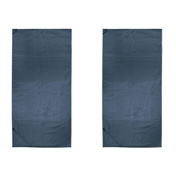2PK Bambury Matrix Large Microfibre Gym Towel w/ Zipper Pocket 60x120cm Denim
