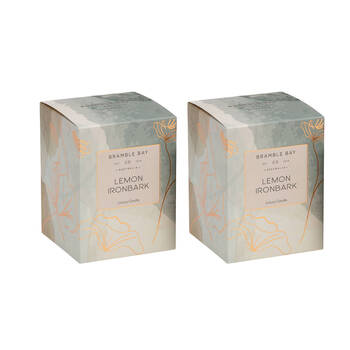 2PK Bramble Bay Native Plum Lemon Ironbark Scented Ceramic Candle 270g