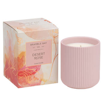 Bramble Bay Native Plum Dessert Rose Scented Ceramic Candle 270g