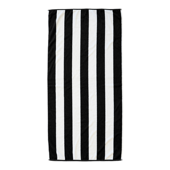 Bambury Cotton Ecobeach Towel Soft 75x150cm - Black