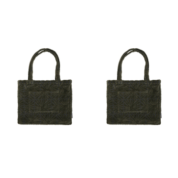 2PK Bambury HiLo Tote Bag Dandy Carry All Handbag 48x38cm - Khaki