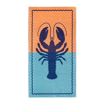 Bambury Jacquard Cotton Beach Towel 90x170cm - Lobster