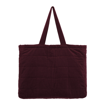 Bambury Nuno Cotton/Velvet Tote Beach Bag 245GSM Sangria
