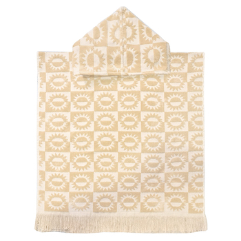 Bambury Home Living Ultra soft Sola Kids Poncho Peach Cotton Woven