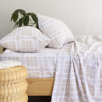 Bambury Size Double Enid Flannelette Sheet Set Home Bedding