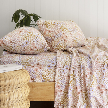 Bambury Size King Millie Flannelette Sheet Set Home Bedding