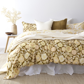 Bambury Daphne Quilt Cover Set Single Bed Soft Touch Woven Home